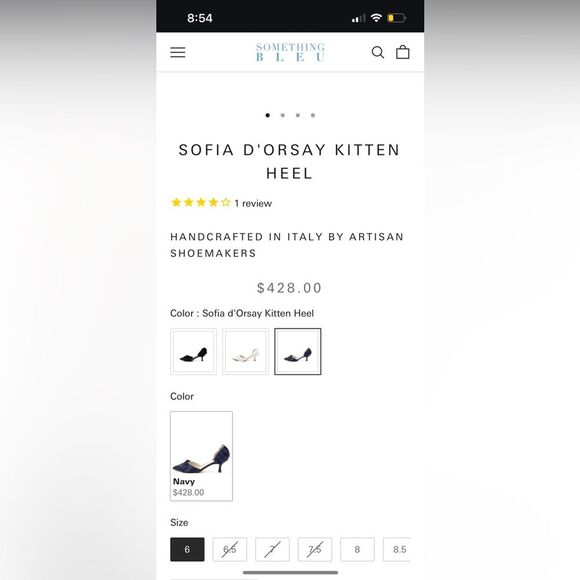 SOMETHING BLEU SOFIA D'ORSAY KITTEN HEEL - Picture 2 of 12